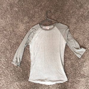 White & Grey Baseball Tee